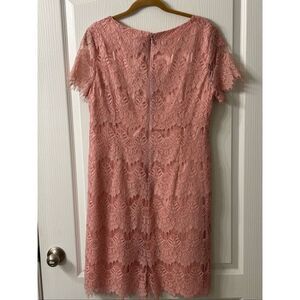 preston and york lace dresses Preston & York Size 12 White Fay Lace Scoop Neck Short Sleeve Dress  Cocktail B48